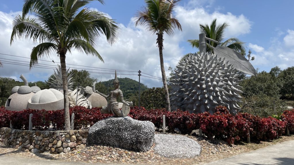 Durian-Frucht-Steingarten