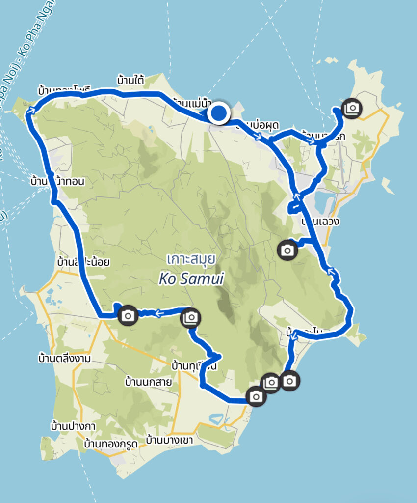 Komoot Aufzeichnung der Tour